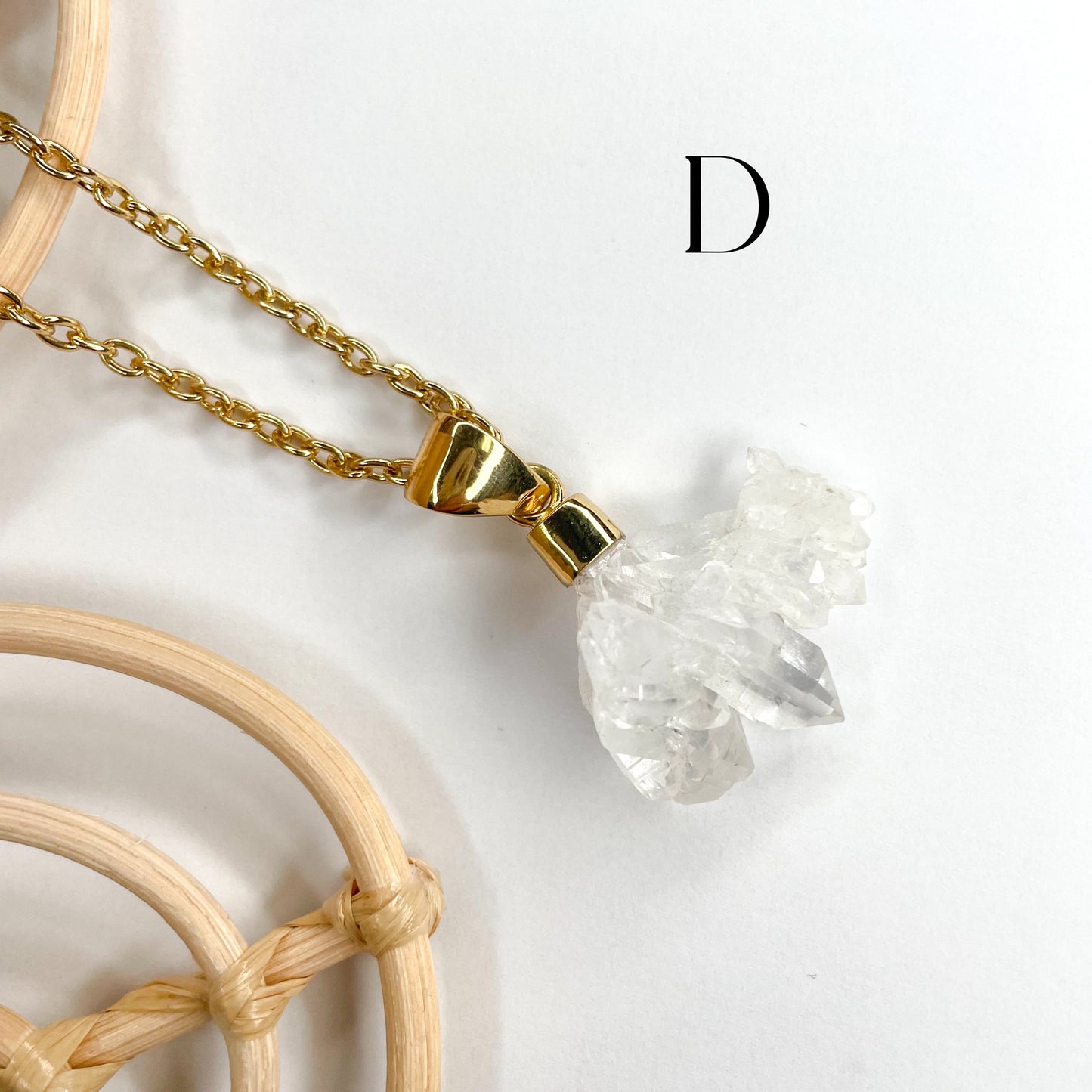 Crystalized Quartz Point Pendant - Alchemia