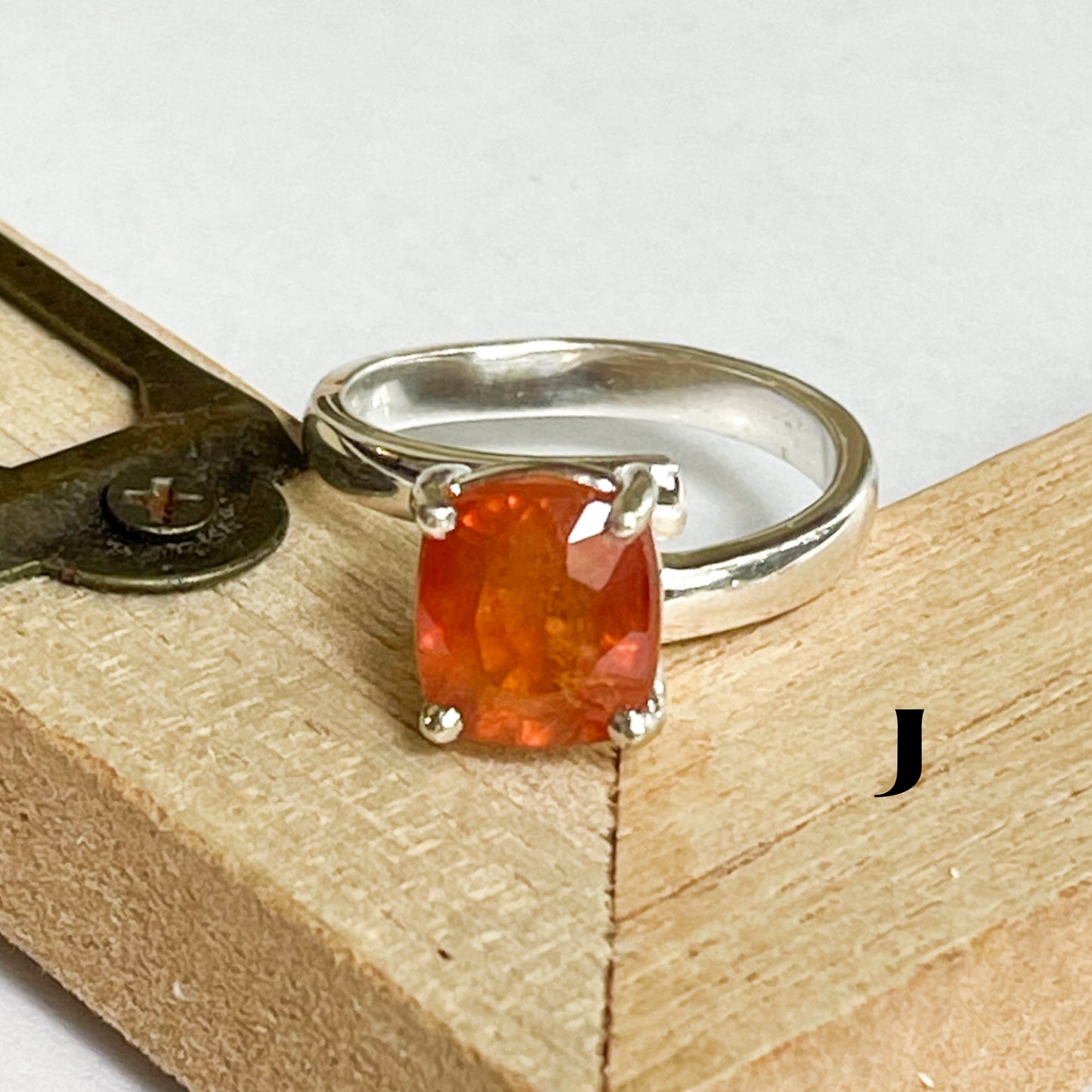 New Natural Sapphire Mix Prong Ring - Solid Sterling Silver