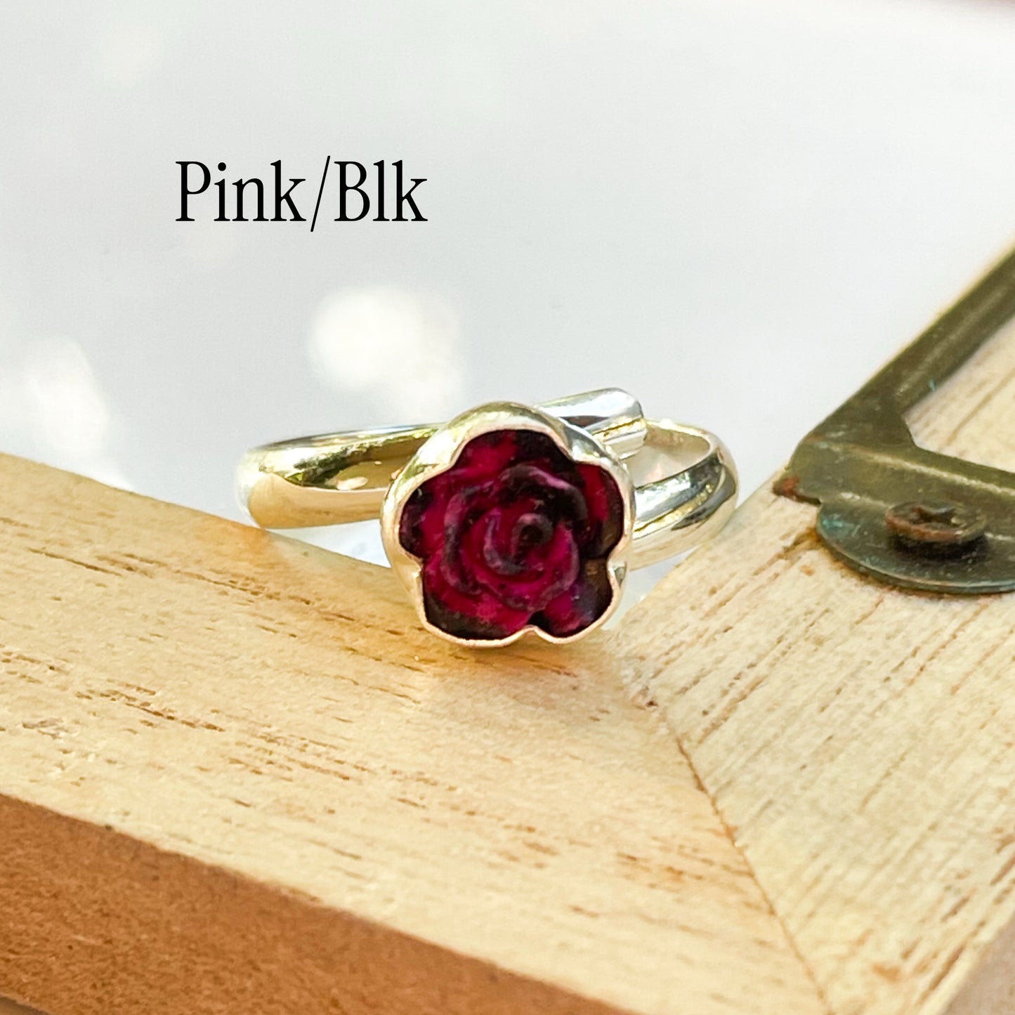 Colorful PIXIE Flower Ring - Solid Sterling Silver