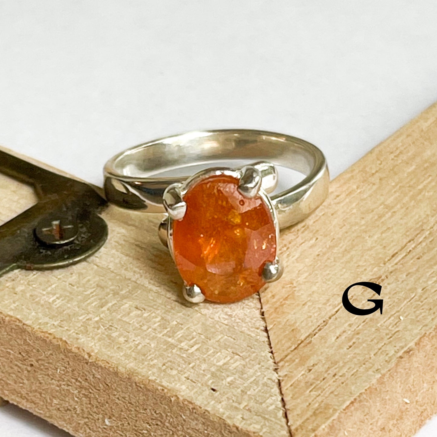 New Natural Sapphire Mix Prong Ring - Solid Sterling Silver