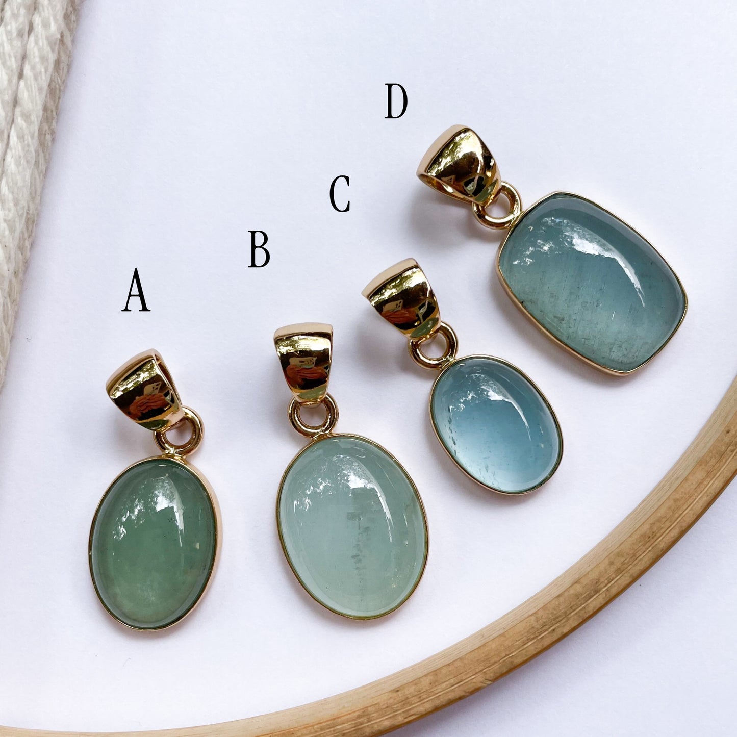 Natural Aquamarine Rings & Pendants - Both Metals