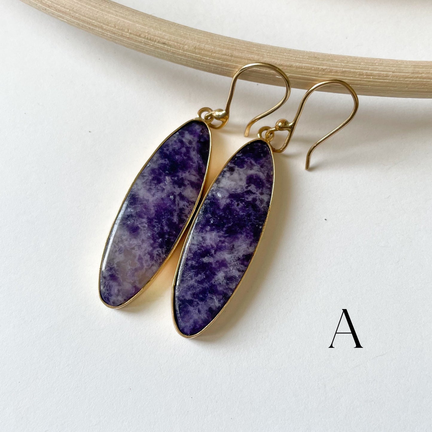 Lepidolite Dangle Earring - Alchemia