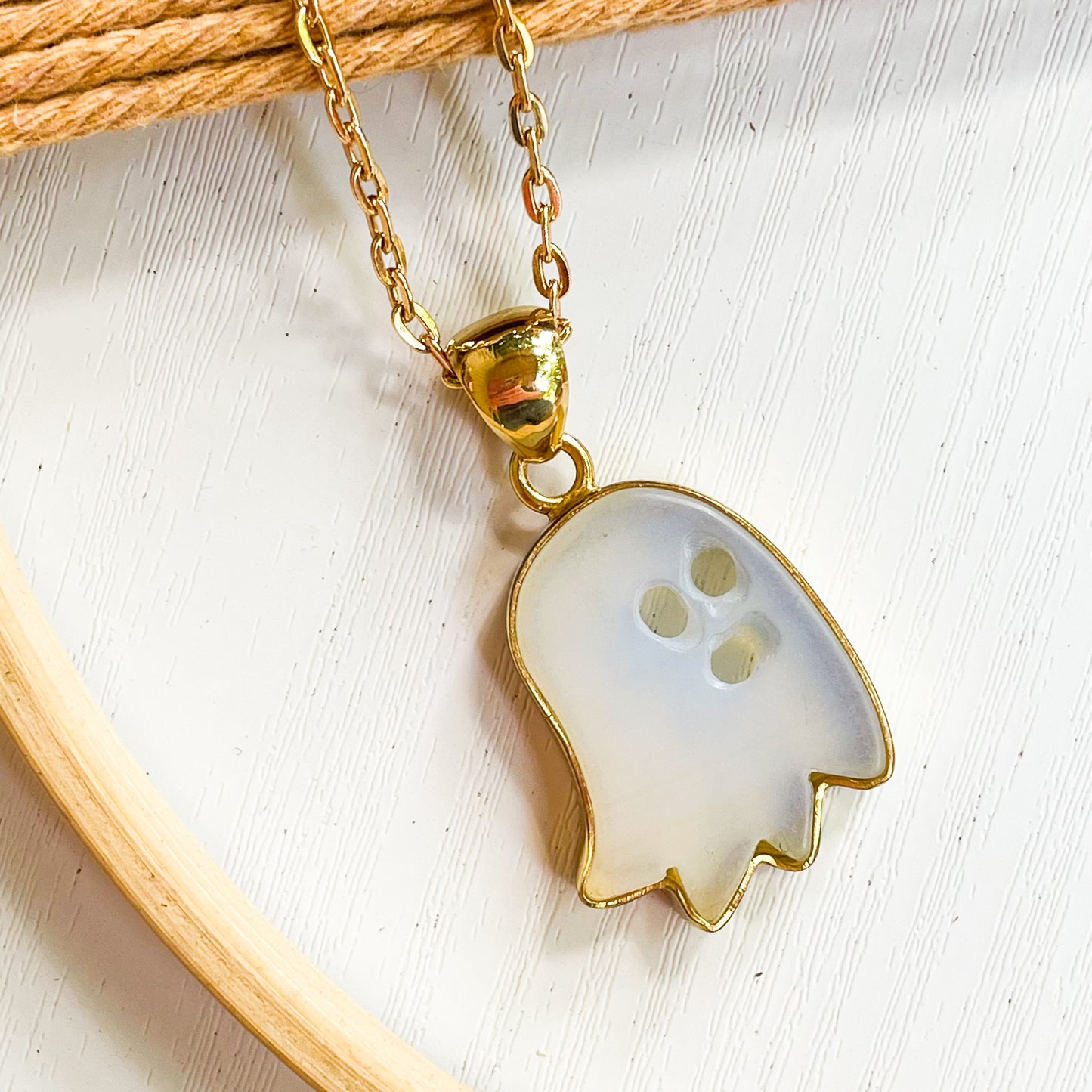 Halloween Ghost Pendant  - Alchemia Gold