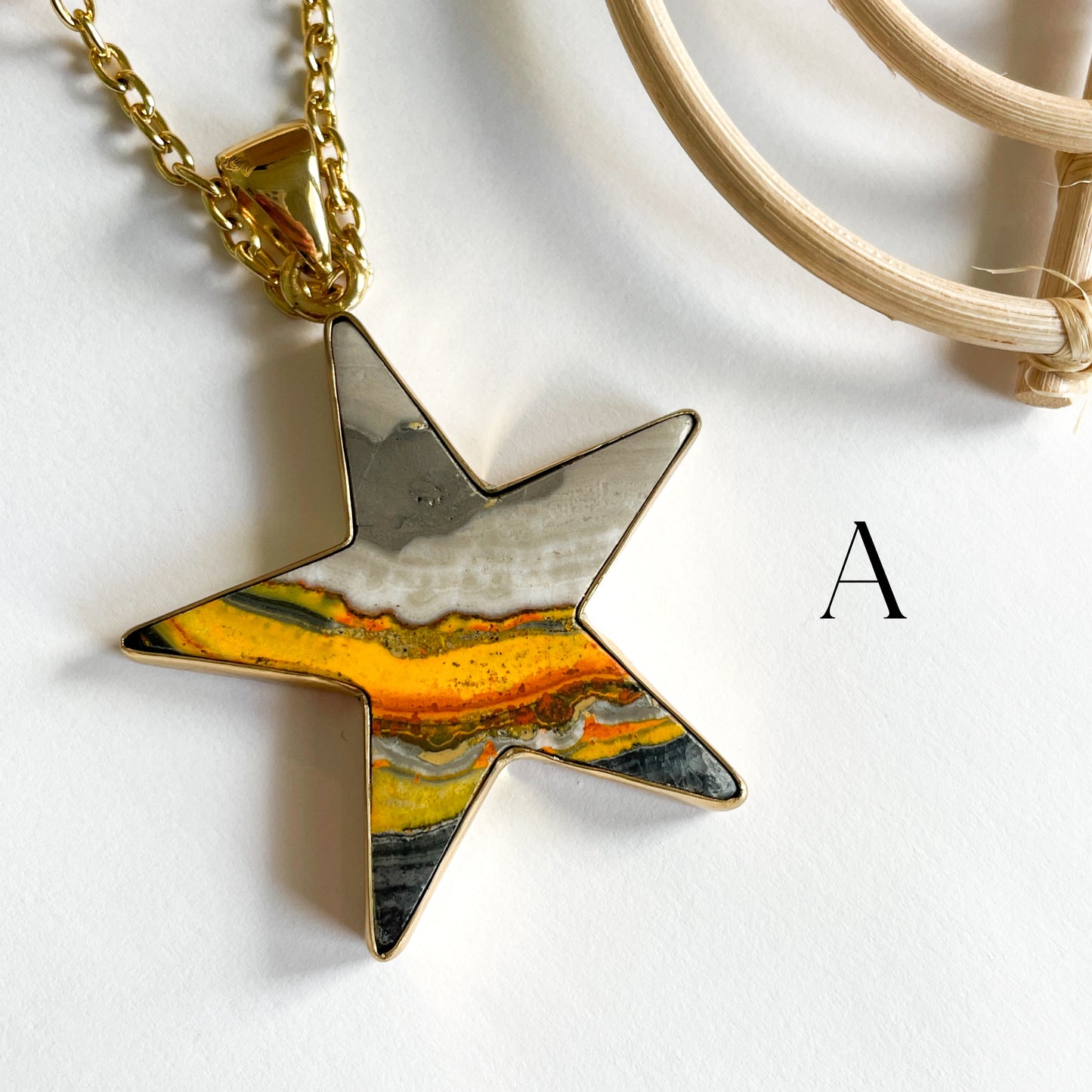 Bumblebee Jasper Star Pendant - Alchemia