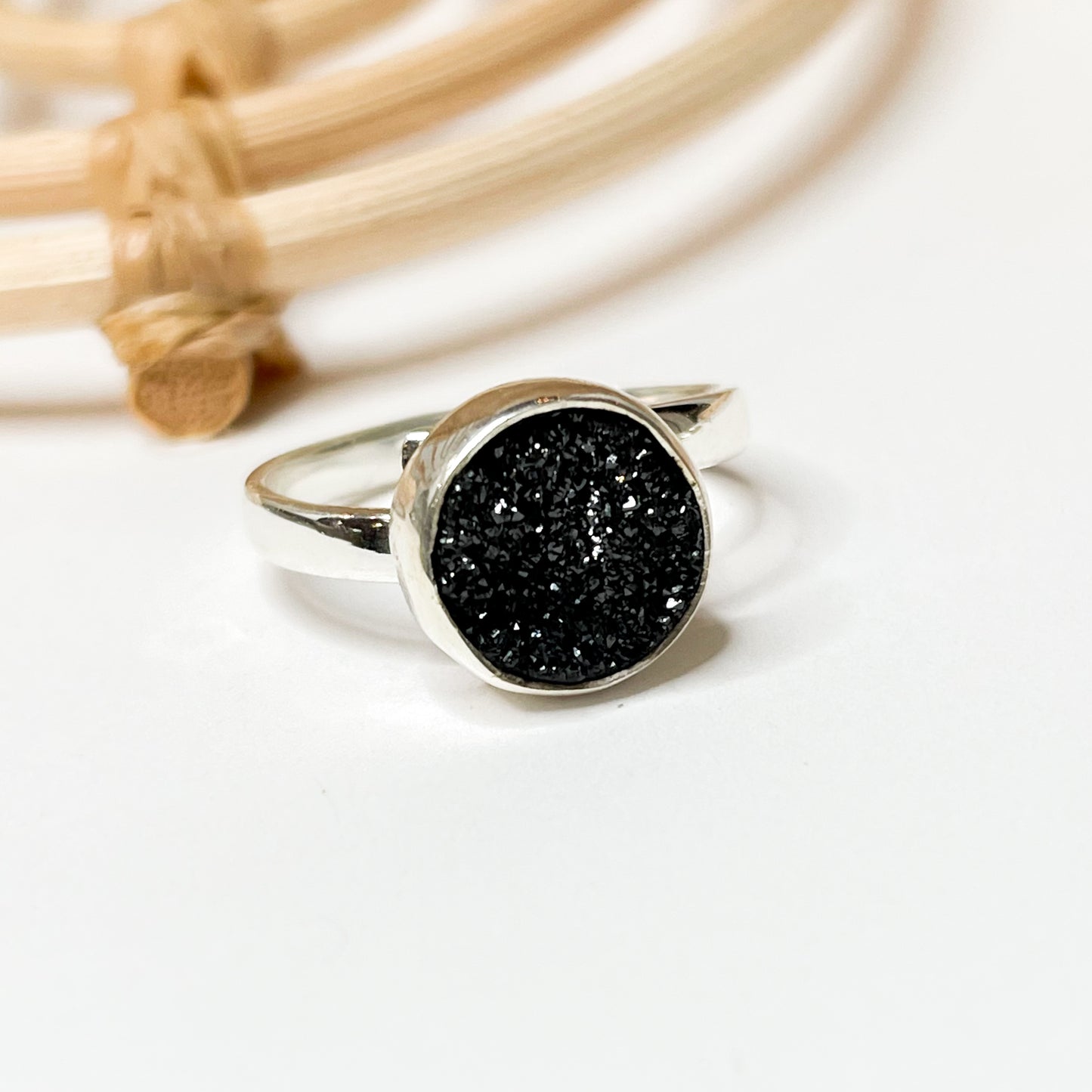 Neon Druzy Polka Dot Ring - Both Metals
