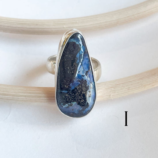 Load image into Gallery viewer, Boulder Opal Ring - Solid Sterling Silver
