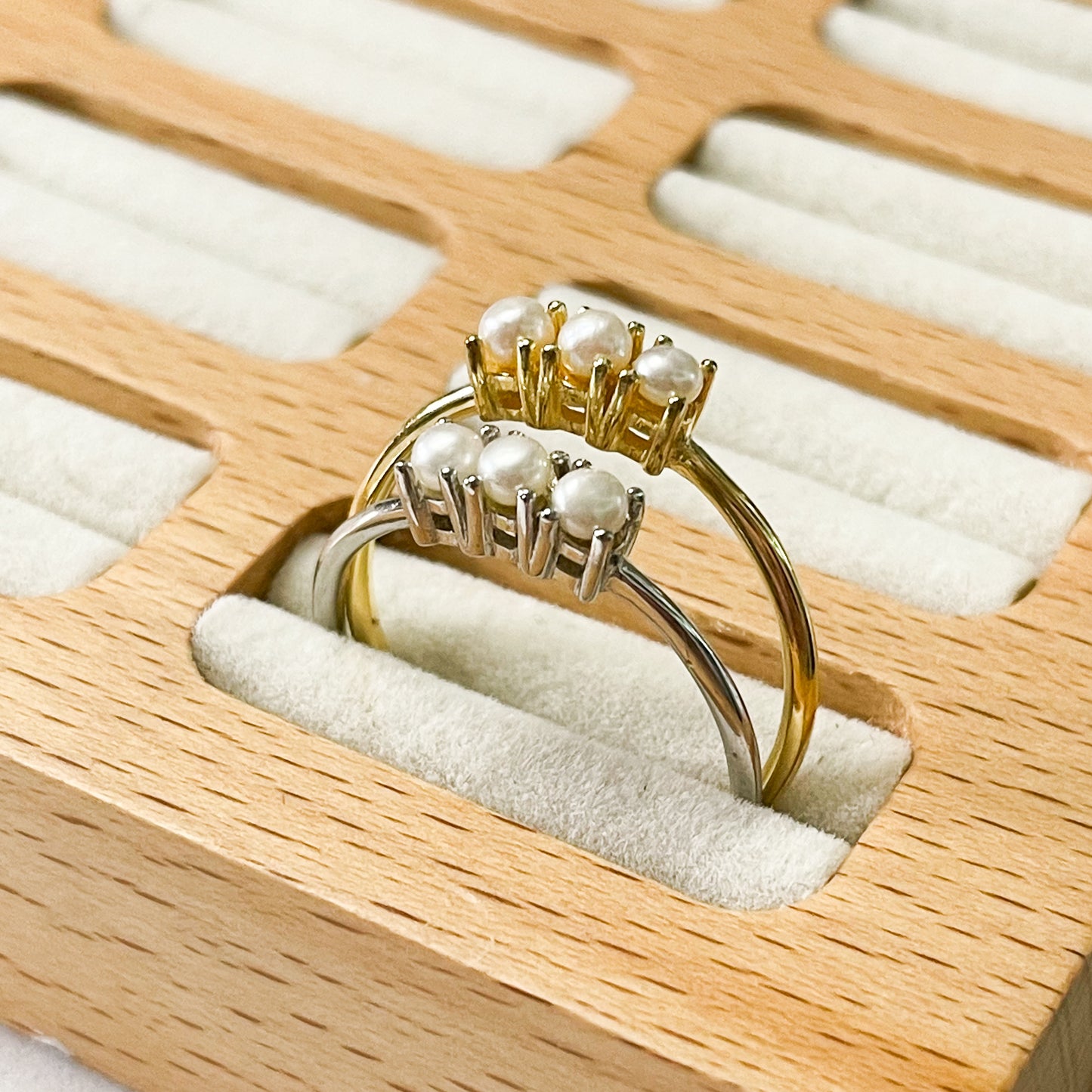 Triple Pearl Sized Ring - SSS or Vermeil