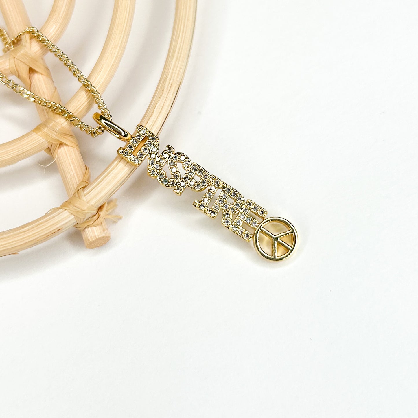 Inspire "Peace" Necklace - 18K Gold Filled