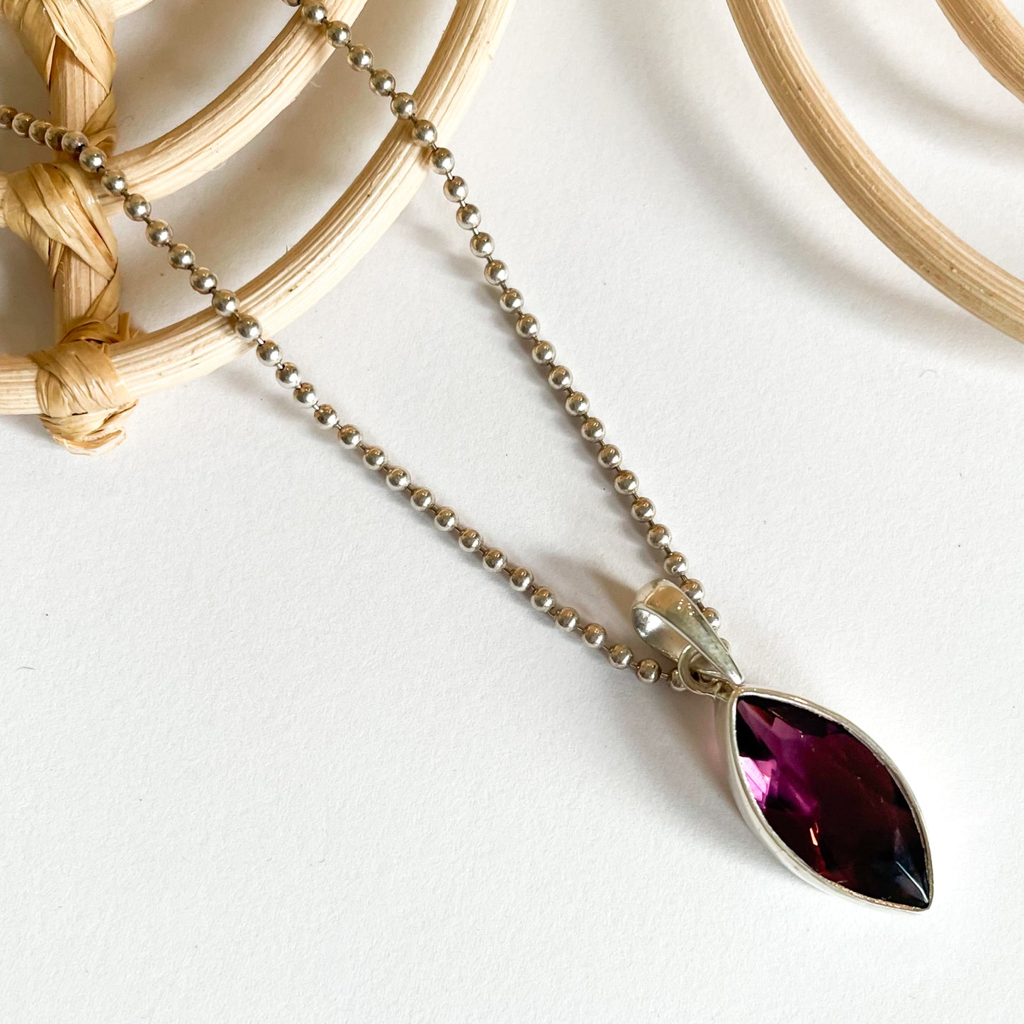 Mauve CZ Marquee Pendant - Alchemia
