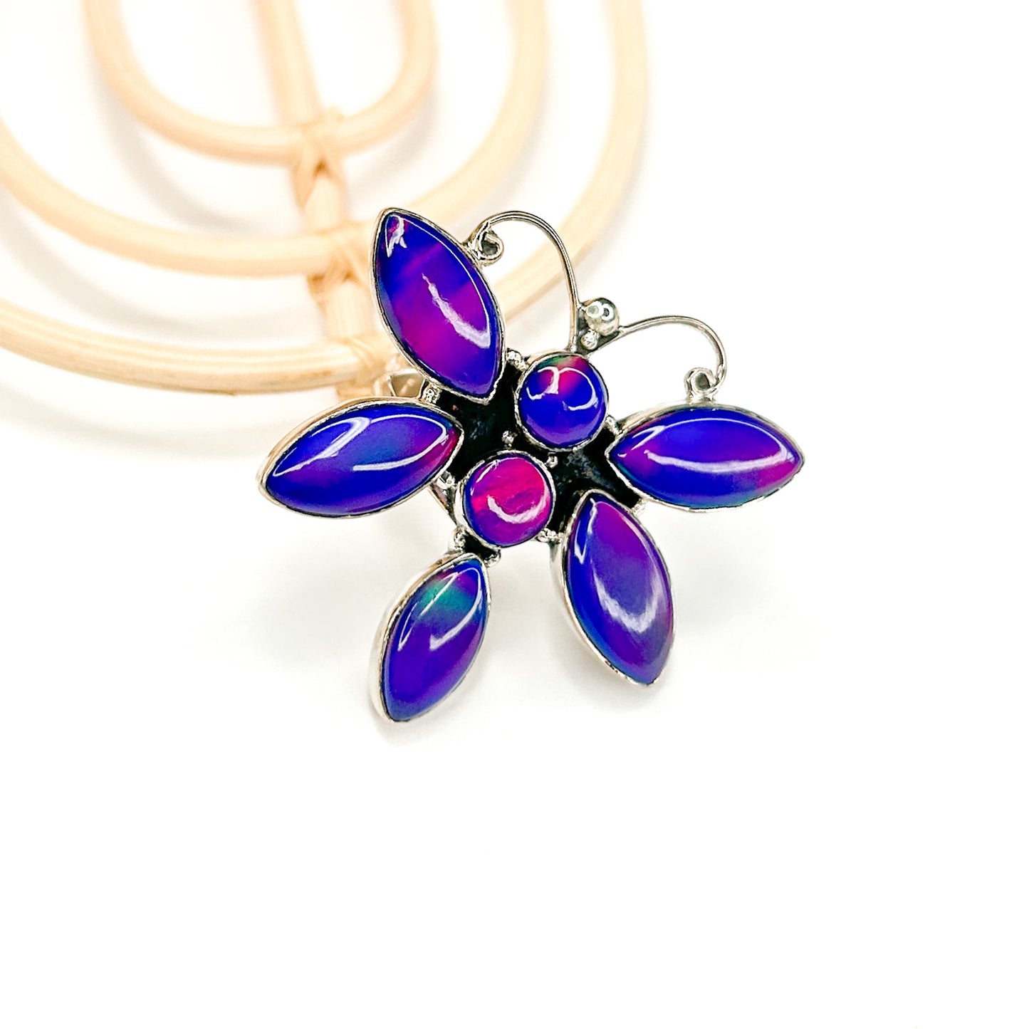 Galaxy Dragonfly Ring - Solid Sterling Silver