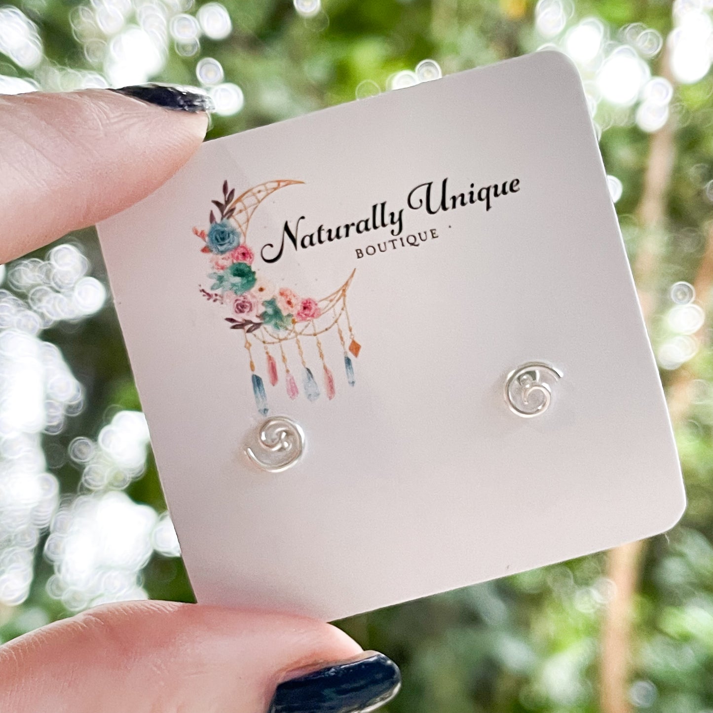 Dainty Tornado Studs - Solid Sterling Silver
