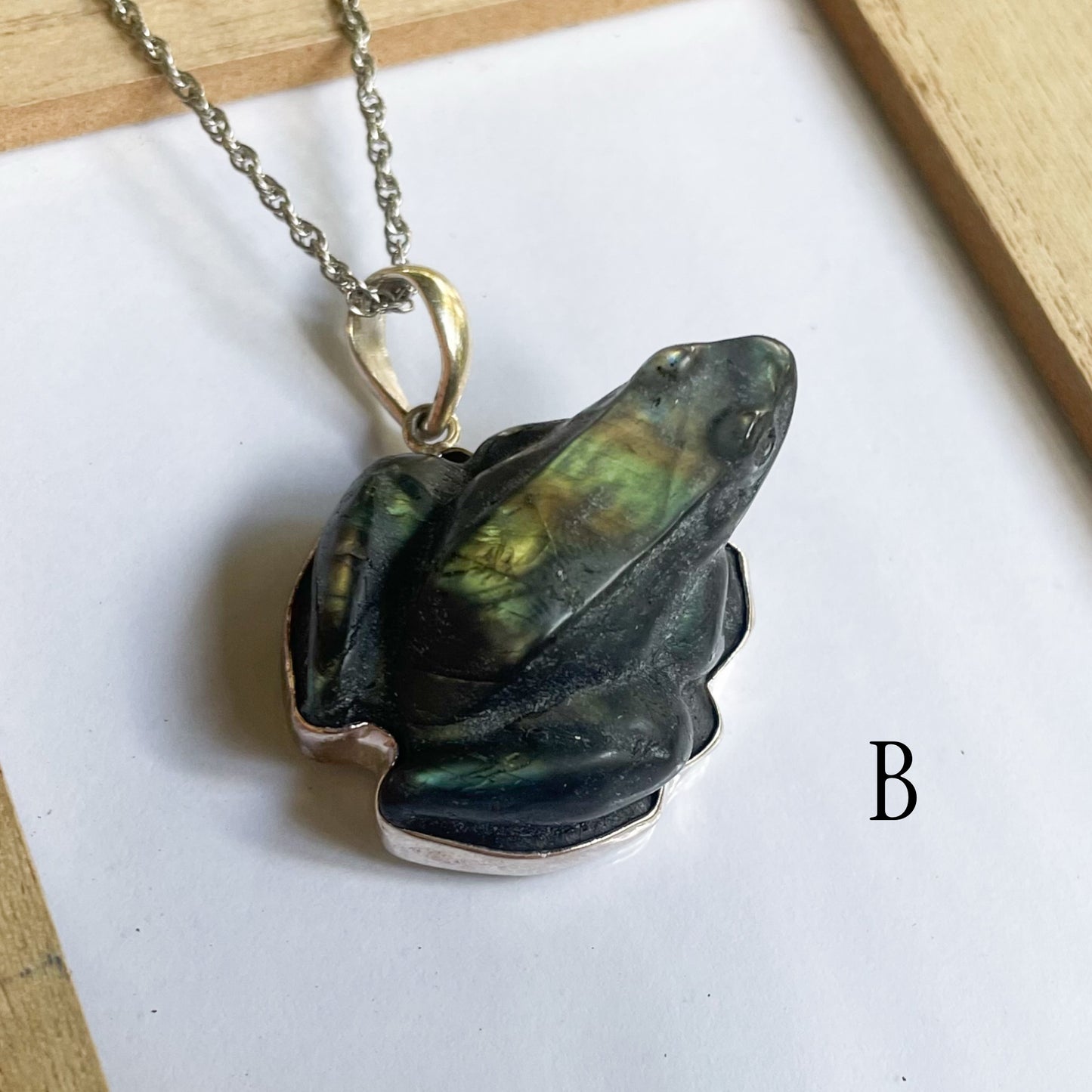 Labradorite Frog Pendant - Alchemia or Sterling