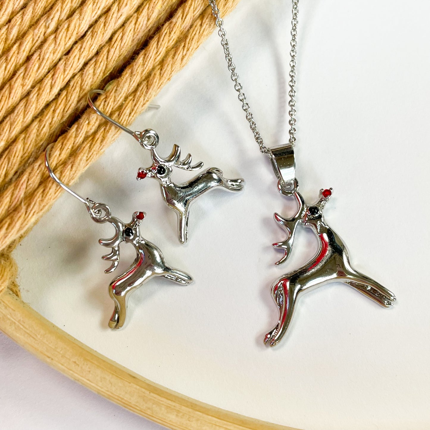 Rudolph the Red Nose Set - Rhodium