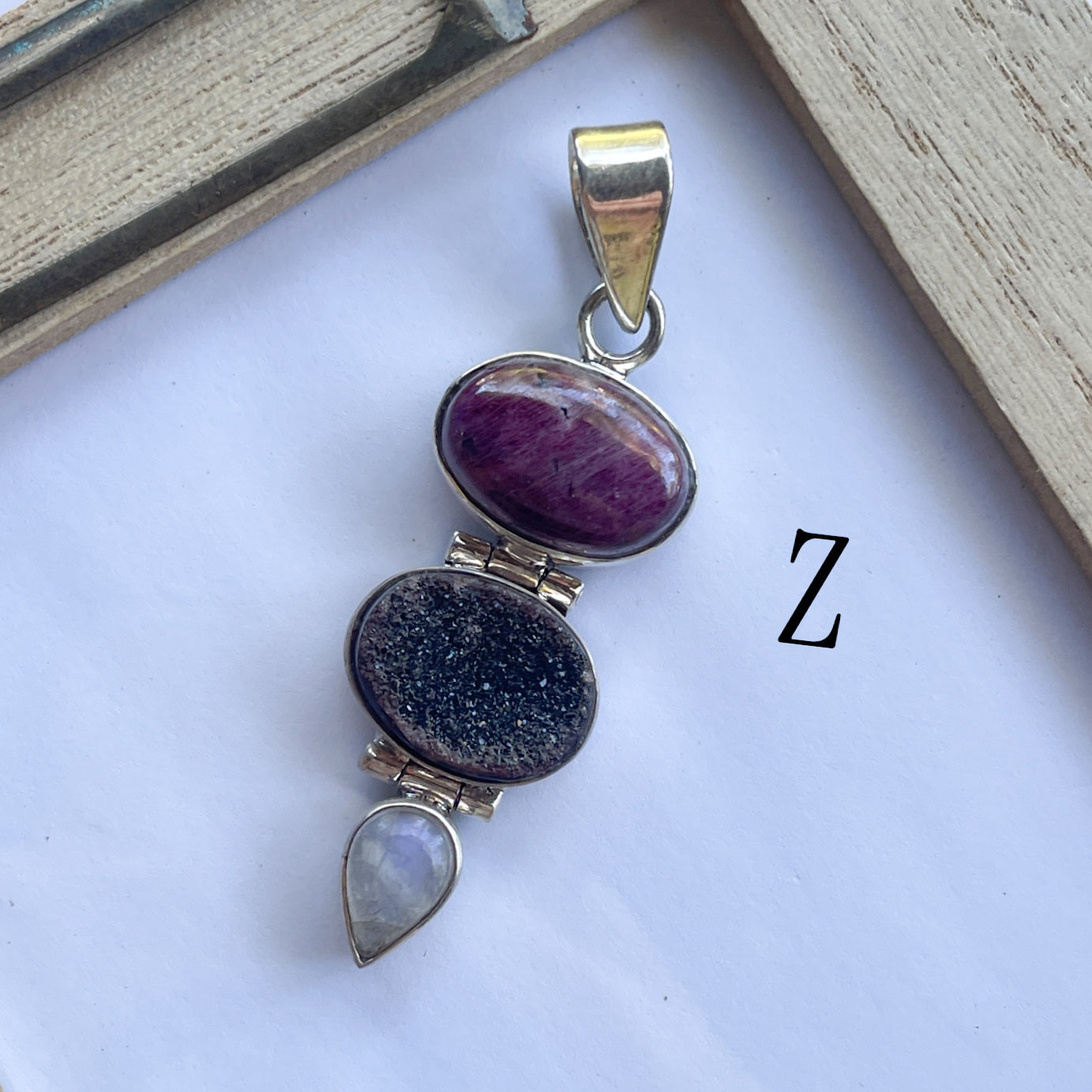 Unique Random Gemstone Pendants - Solid Sterling Silver