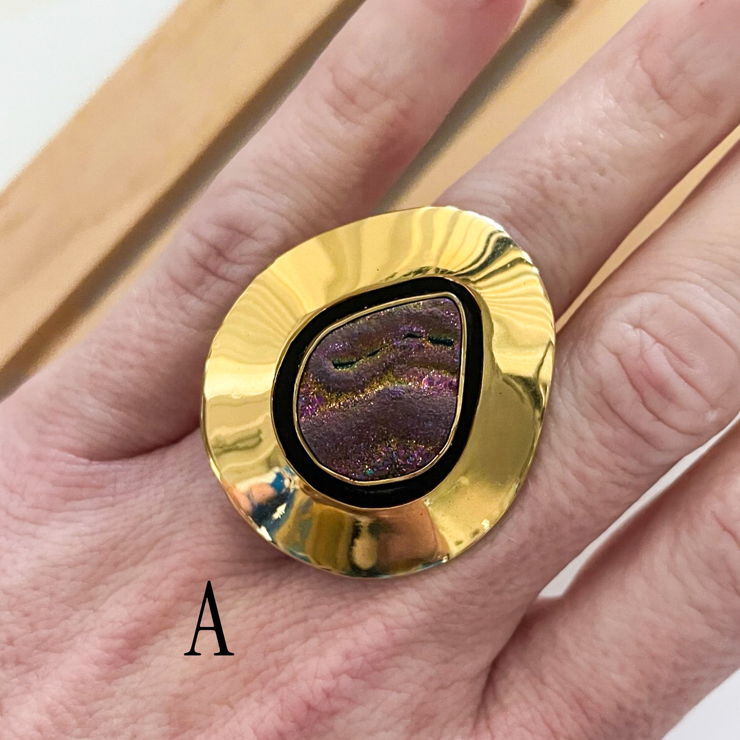 Rainbow Druzy Rings - Alchemia
