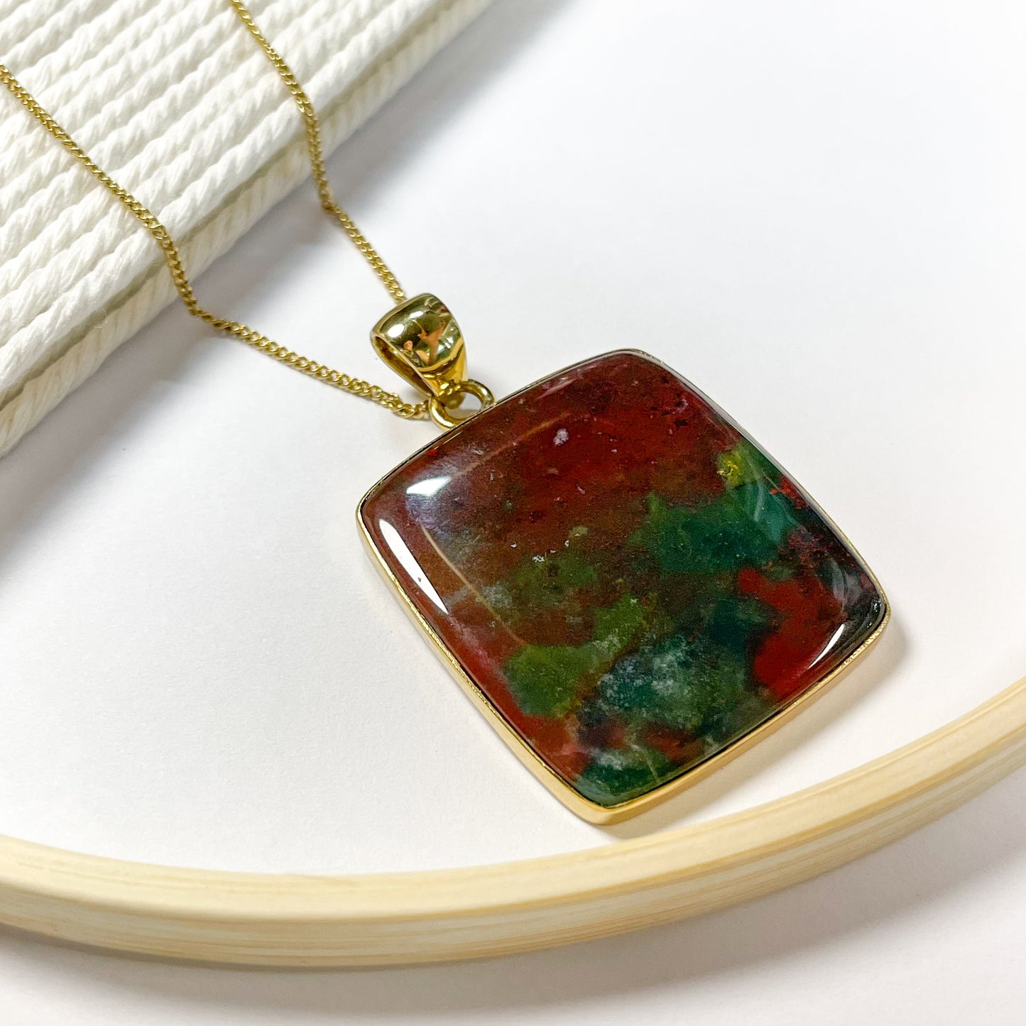 Bloodstone Pendant - Alchemia Gold