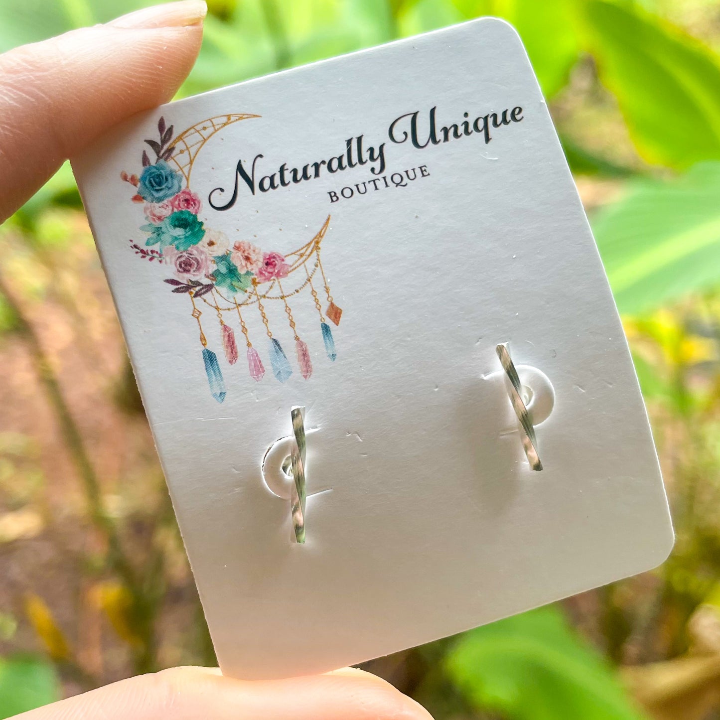 Dainty Twisted Pole Studs - Solid Sterling Silver