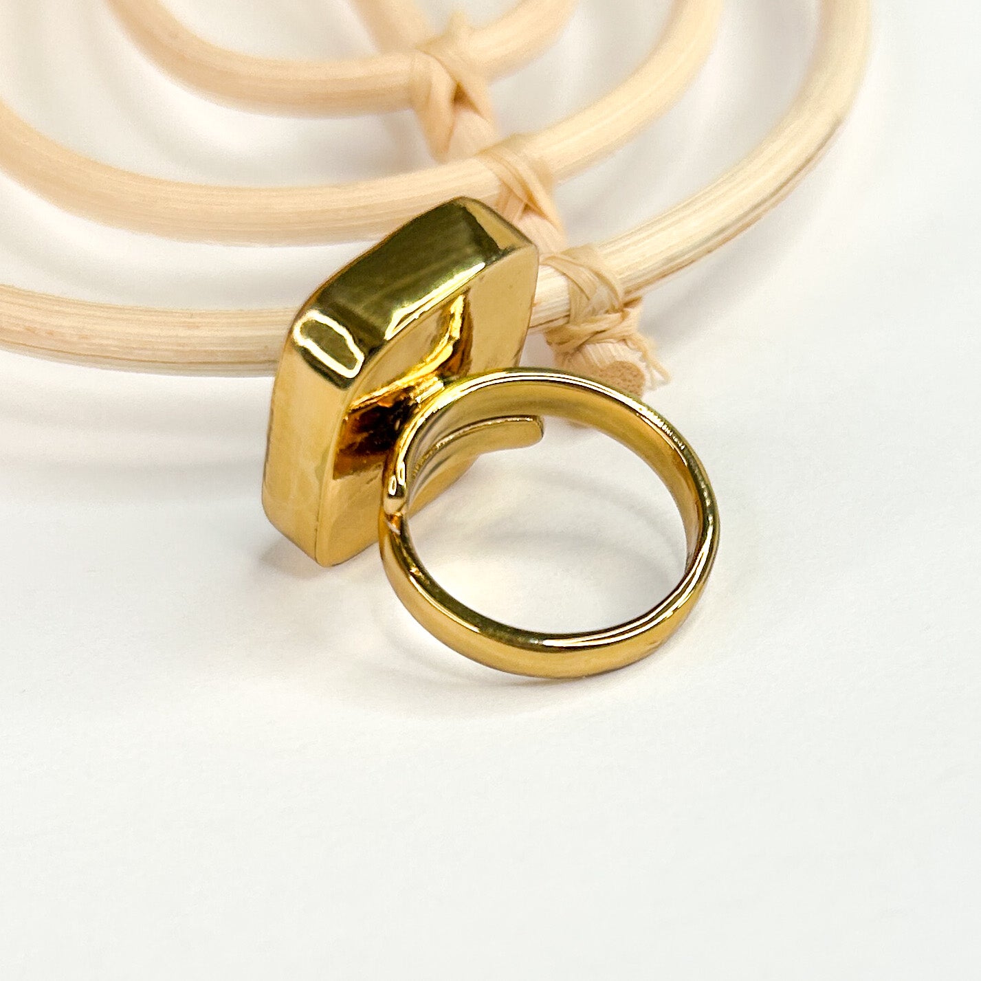 Blue Howlite Square Ring & Pendant - Alchemia