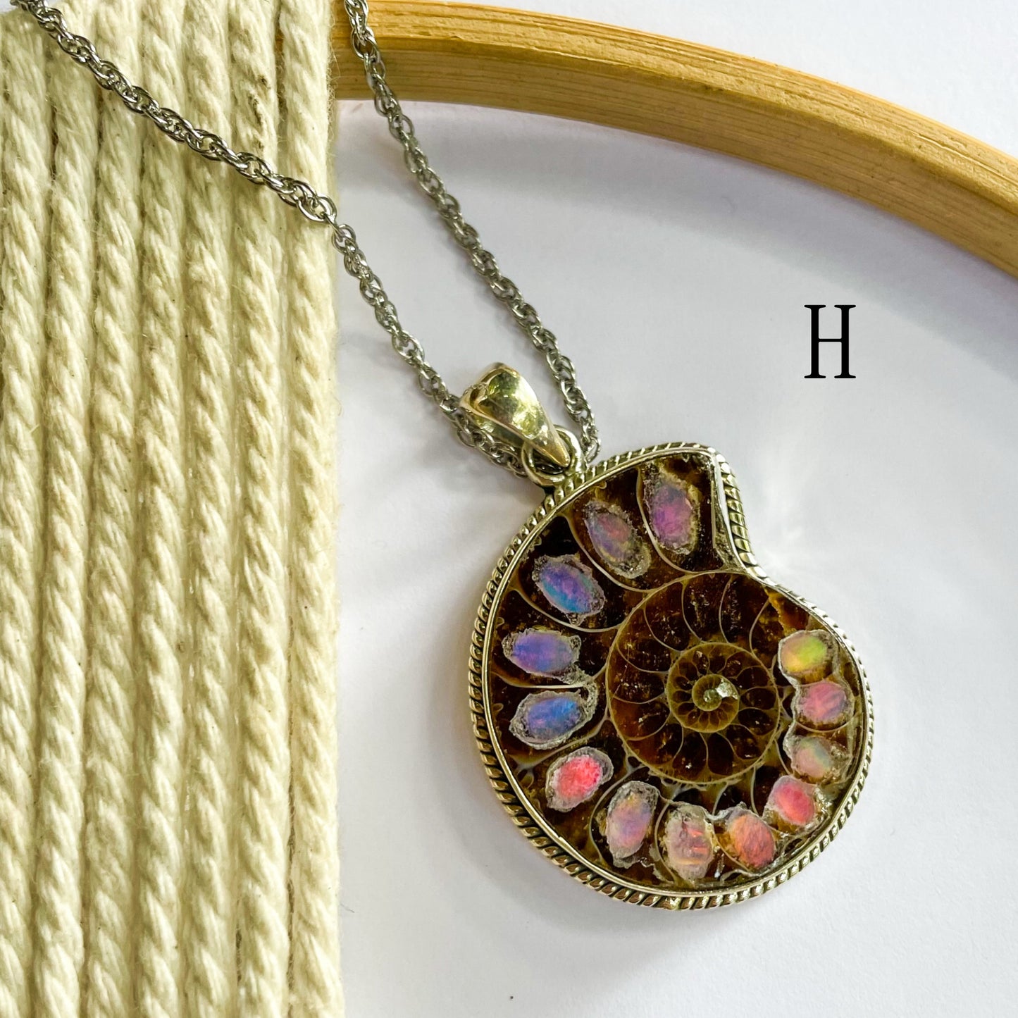 Galaxy Inlay Nautilus Shell Ring & Pendants - Solid Sterling Silver