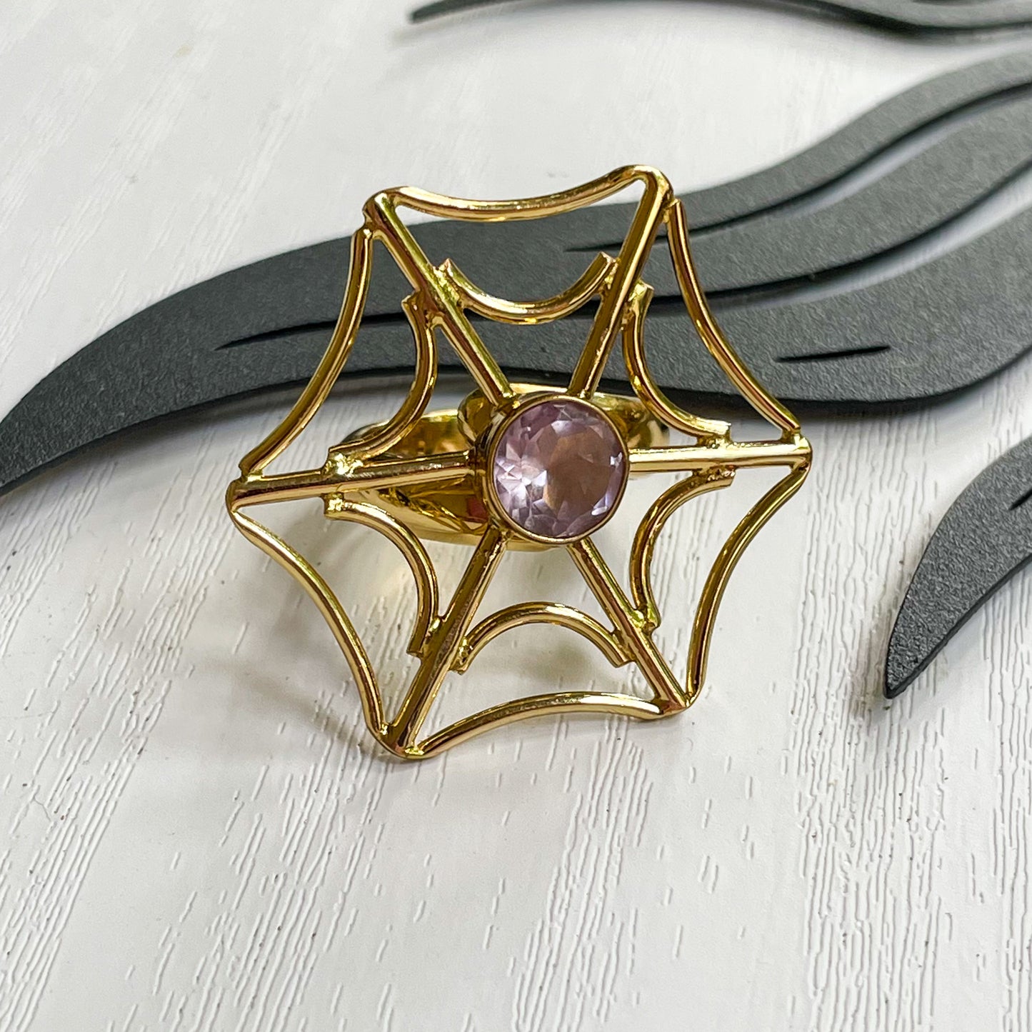 Halloween Spider Web Ring & Pendant  - Alchemia Gold