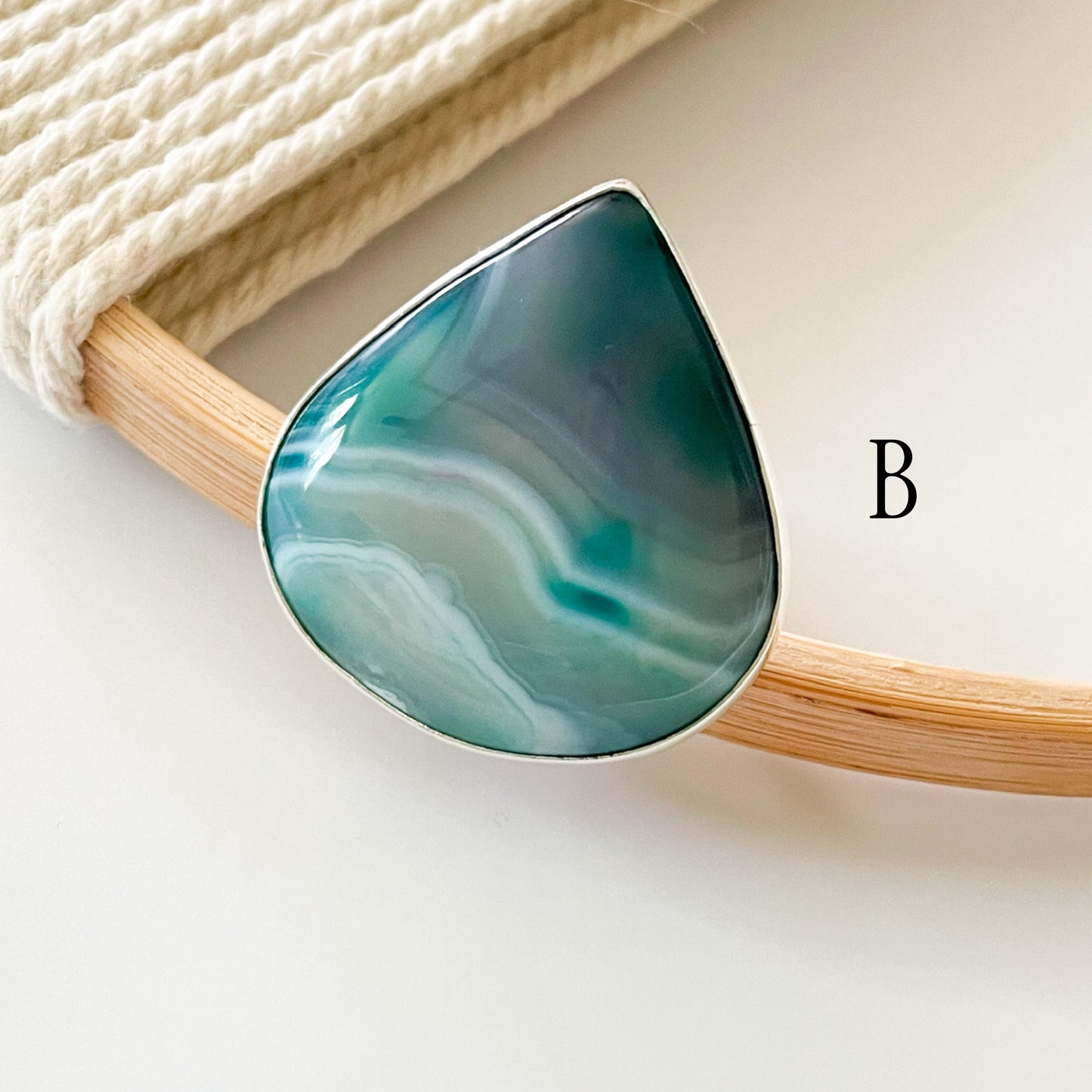 Colorful Agate Ring & Pendant - Solid Sterling Silver