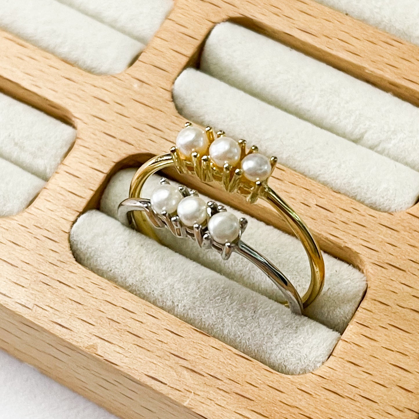 Triple Pearl Sized Ring - SSS or Vermeil