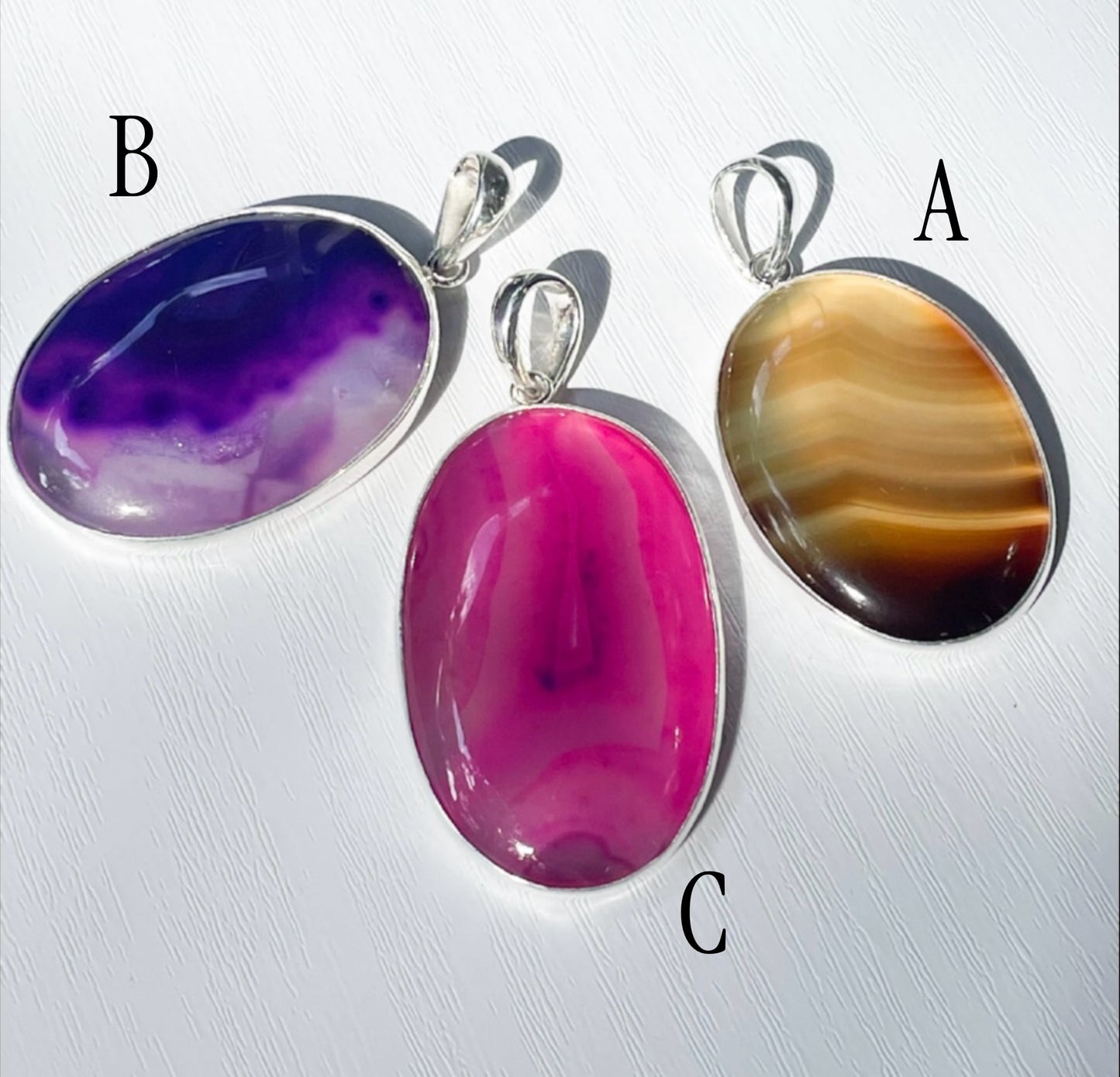 Colorful Agate Ring & Pendant - Solid Sterling Silver