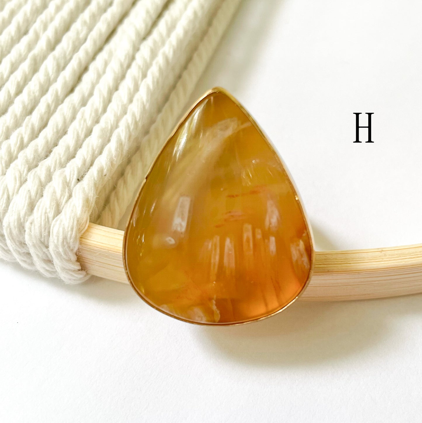 Sagenite Plume Agate Ring - Alchemia Gold