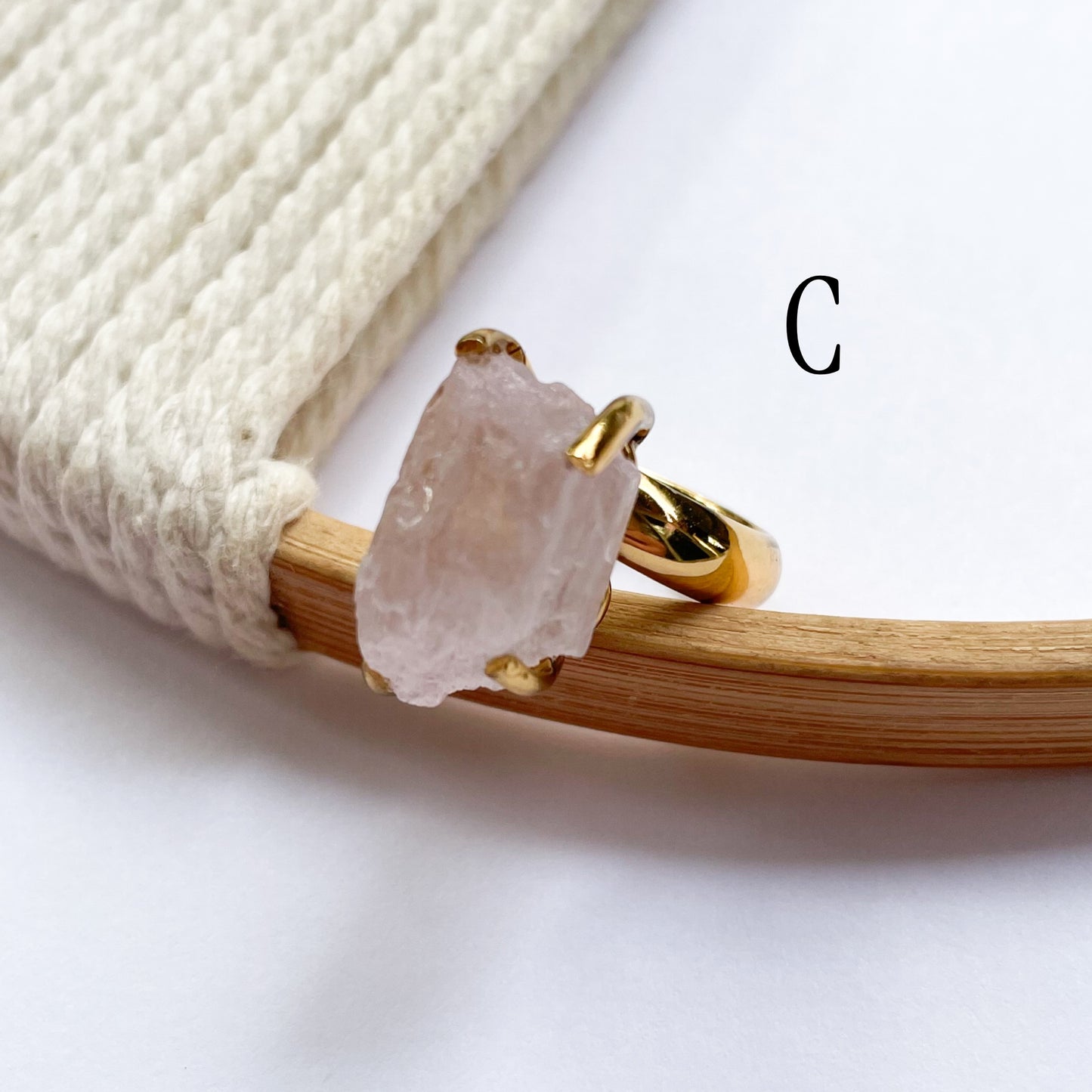 Raw Kunzite Prong Ring - Alchemia