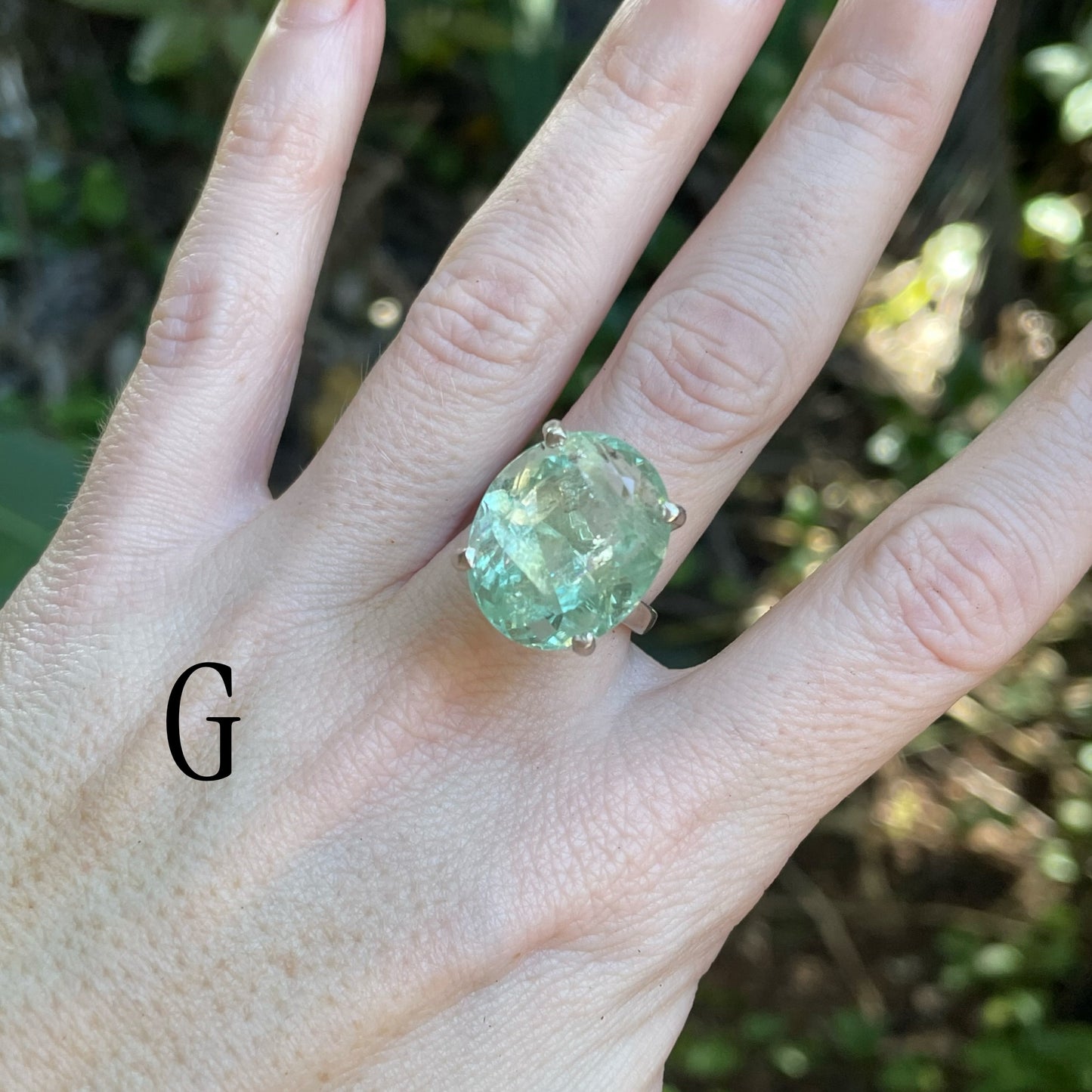 Fluorite Prong Rings - Solid Sterling Silver