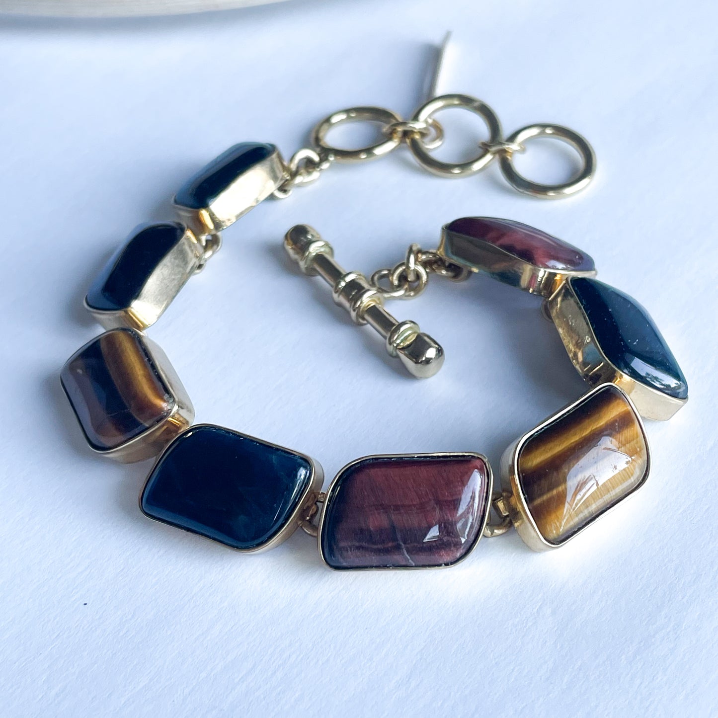 Multi-Color Tiger Eye Bracelet - Alchemia Gold