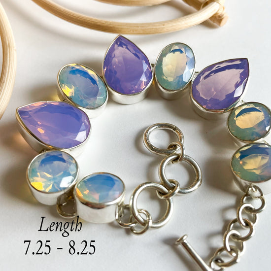 Hydro Lavender Jade & Opalite Bracelet - Both Metals