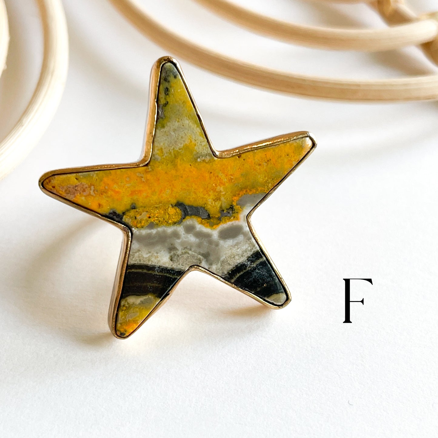Bumblebee Jasper Star Ring - Alchemia