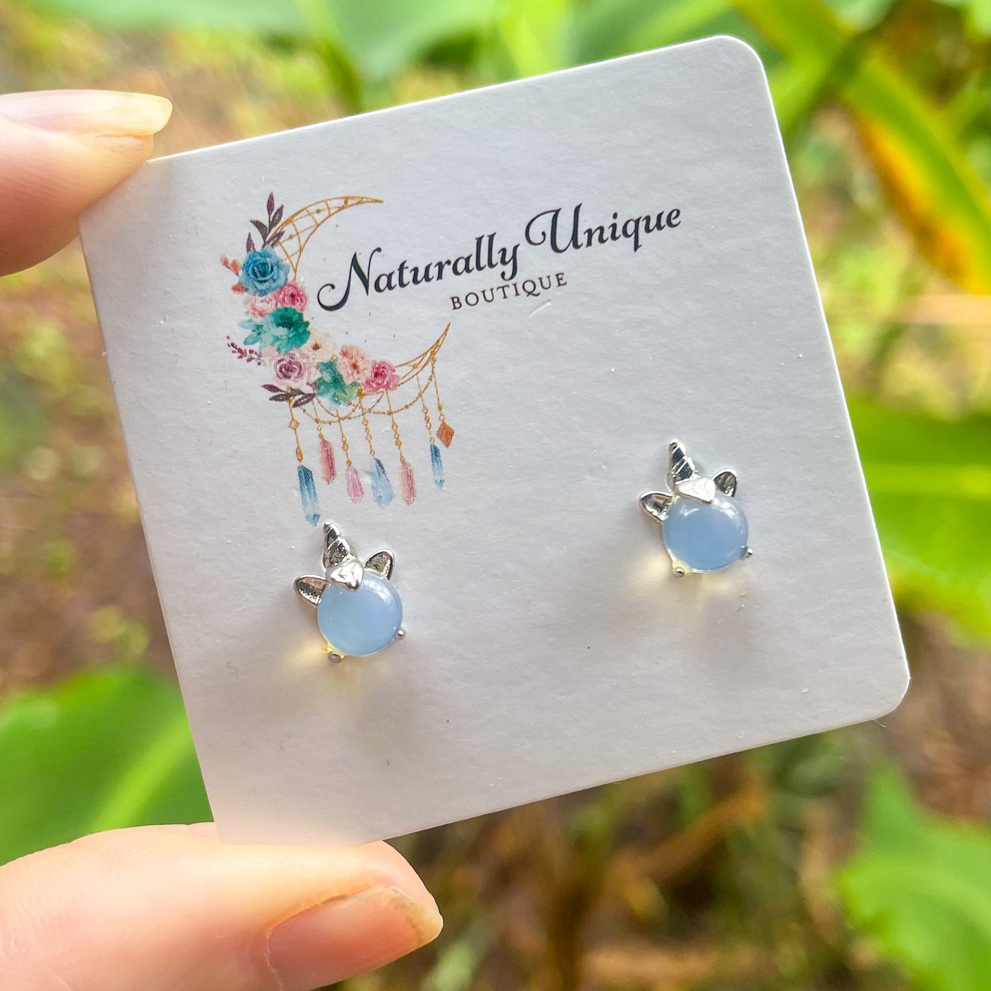 Unicorn Opalite Studs -Solid Sterling Silver
