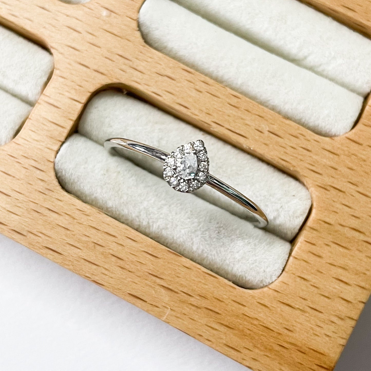 Glistening Teardrop CZ Teardrop Sized Ring - SSS or Vermeil