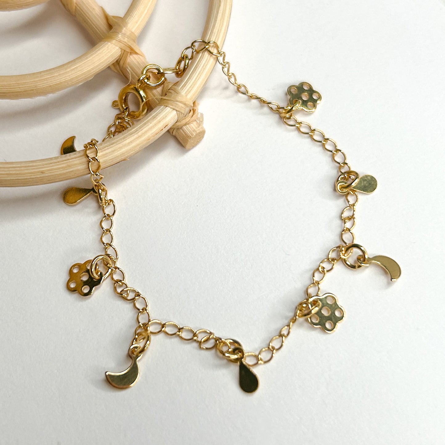 Mixed Charm Bracelet - 18k Gold Filled