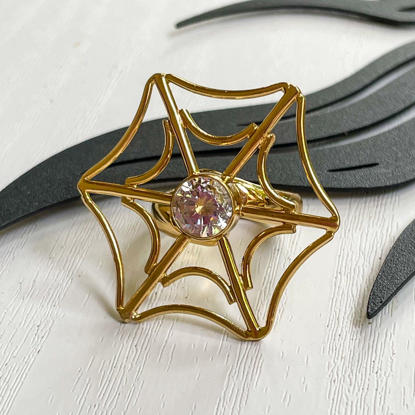 Halloween Spider Web Ring & Pendant  - Alchemia Gold