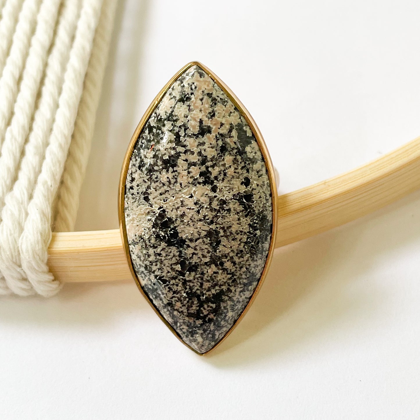 Snowflake Obsidian Ring - Alchemia Gold