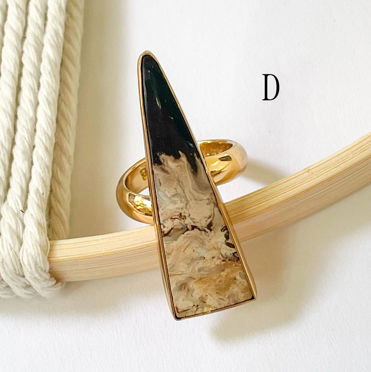 Palm Wood Jasper Ring - Alchemia Gold