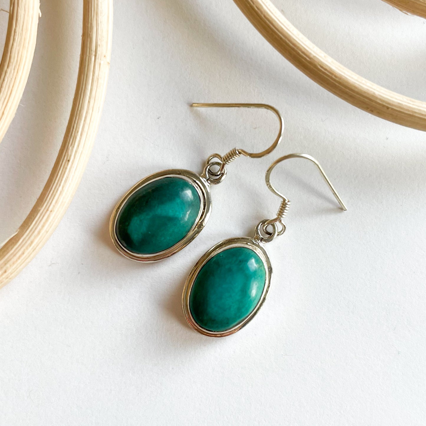 Turquoise Earring - Solid Sterling Silver