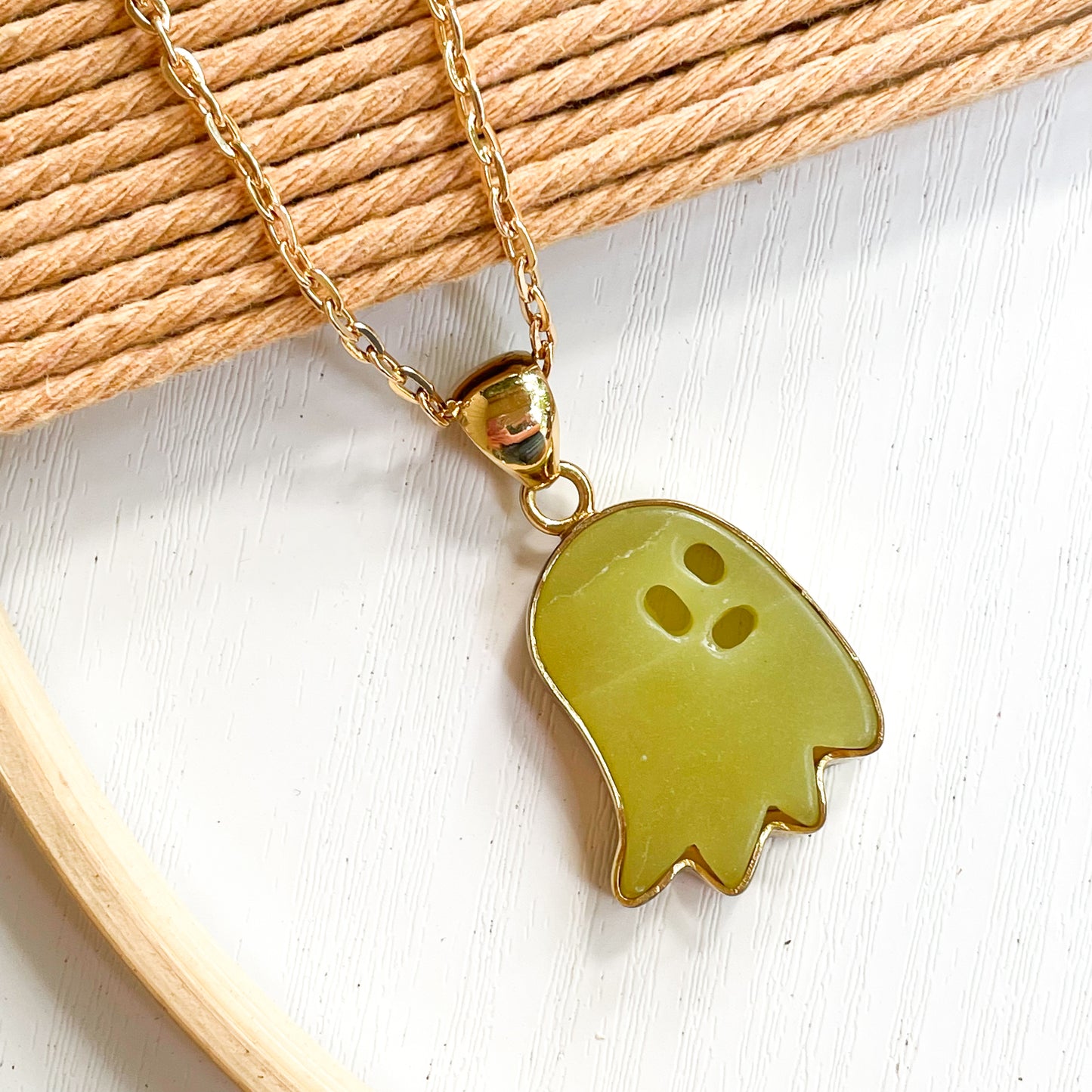 Halloween Ghost Pendant  - Alchemia Gold