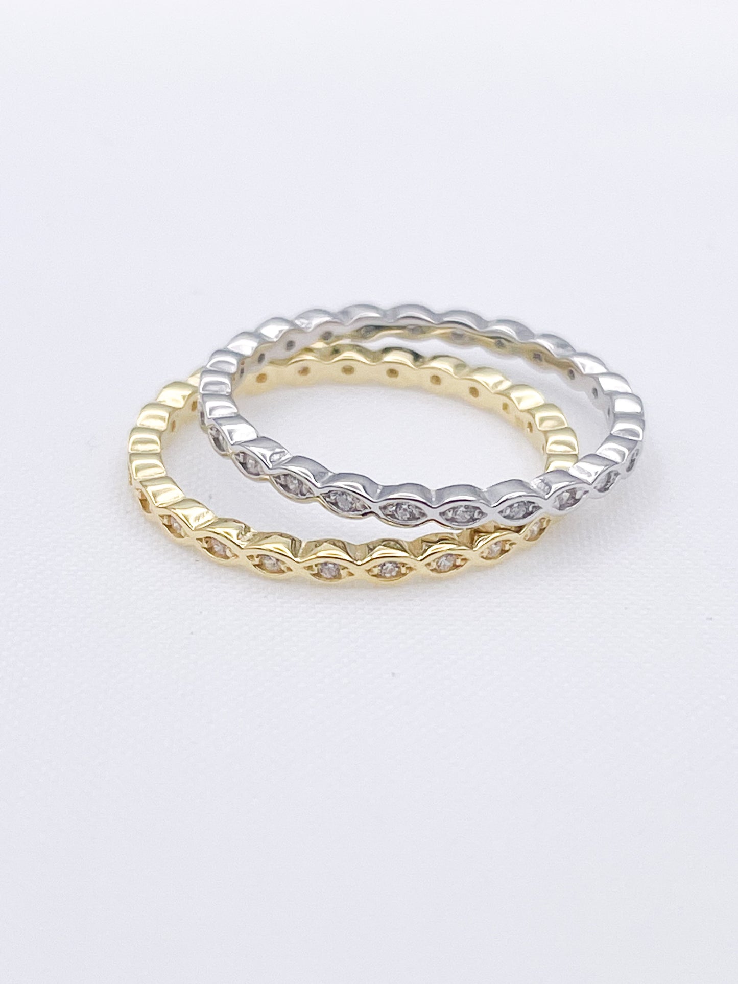 All Around CZ Sized Ring - SSS or Vermeil