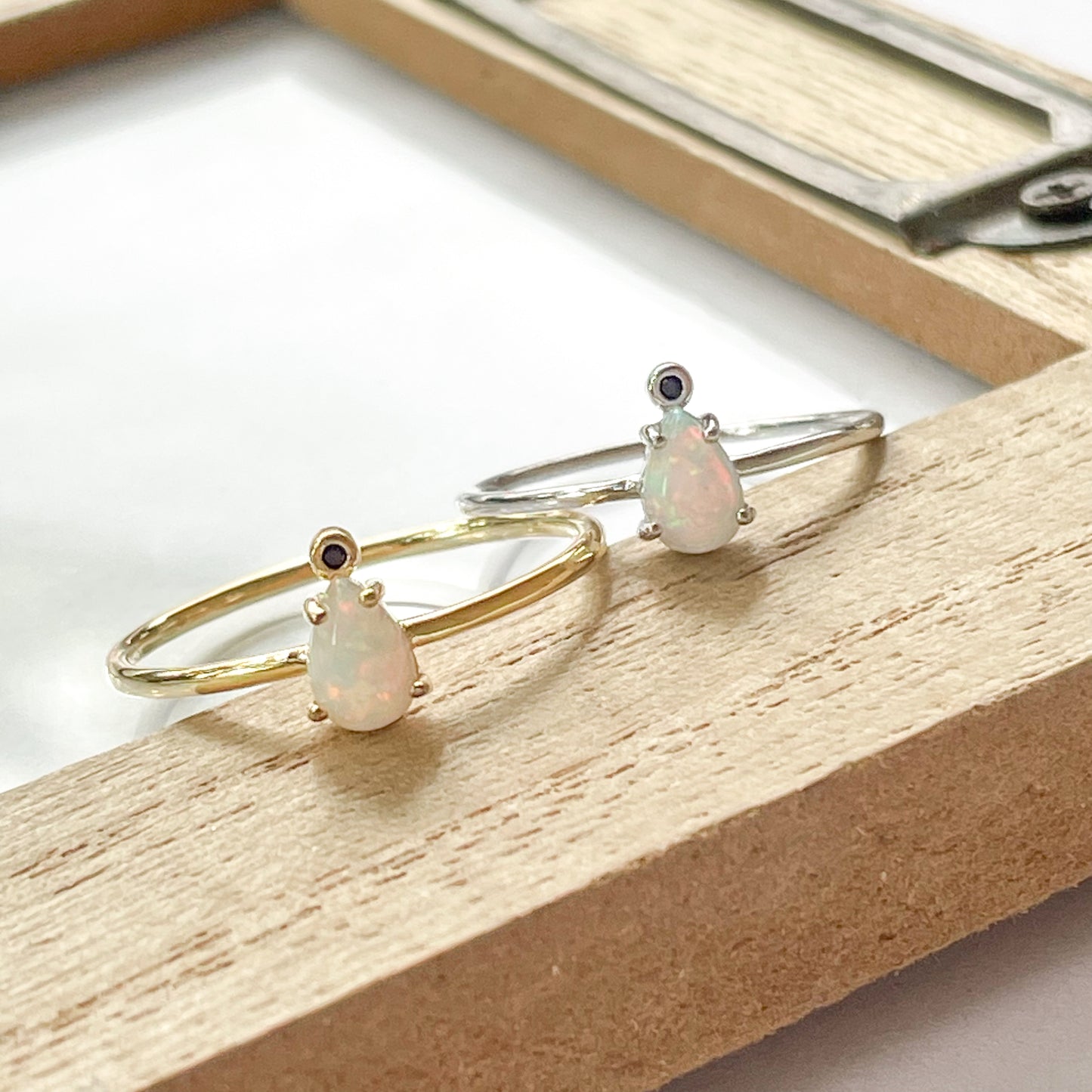 Single Tear Opal Sized Ring - SSS or Vermeil