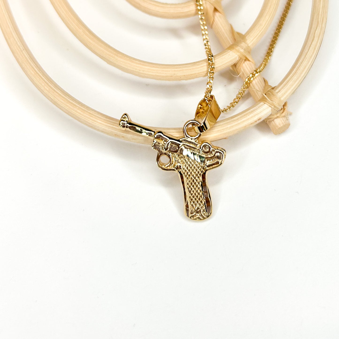 Pistol Pendant - 18K Gold Filled