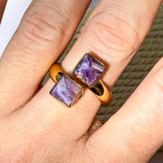 Chariot Square Bypass Ring - Alchemia