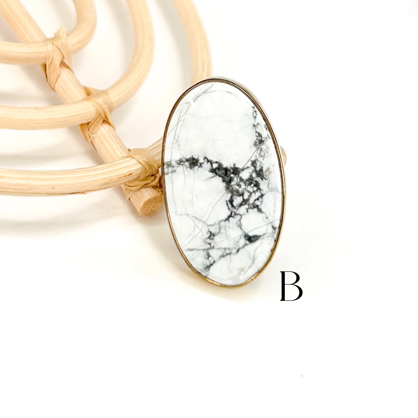 White Howlite Ring Mix - Alchemia