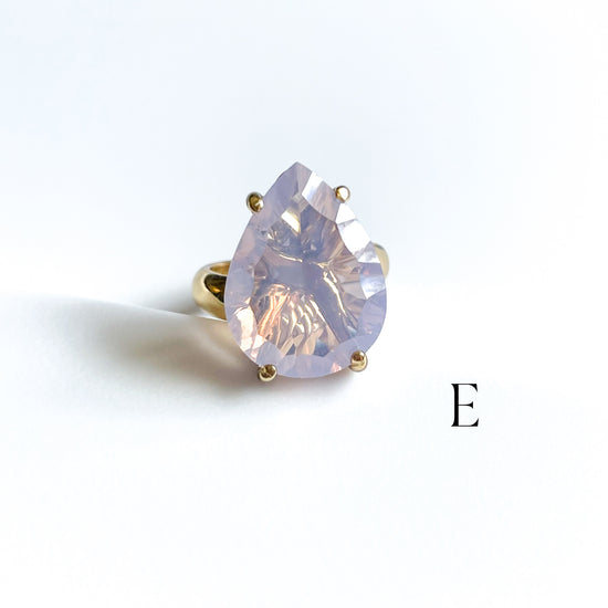 Lavender Quartz Prong Ring - Alchemia