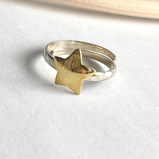 Moon or Star Ring - 18k Gold Plate over Sterling Silver