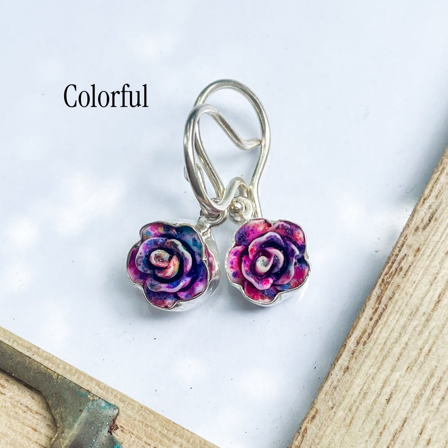 Colorful PIXIE Flower Ring - Solid Sterling Silver