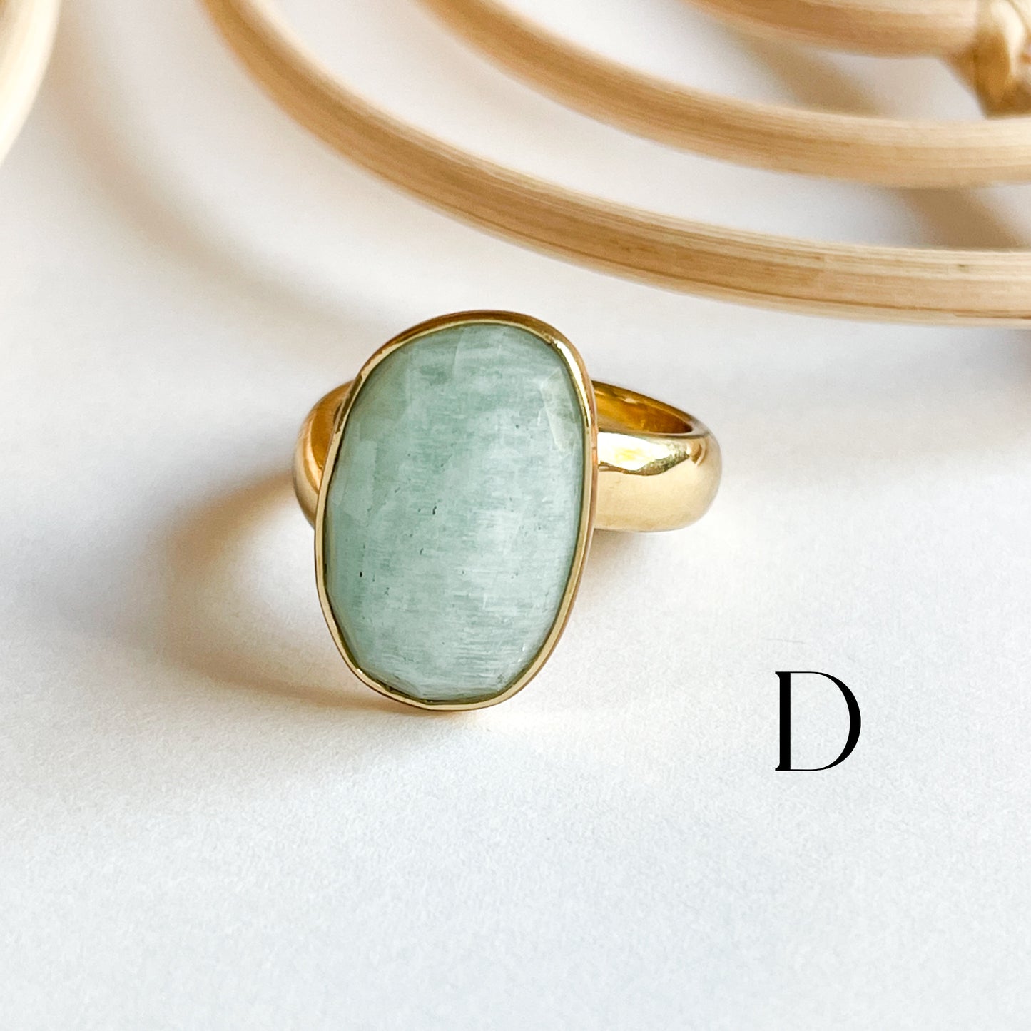 Freeform Faceted Amazonite Ring - Alchemia